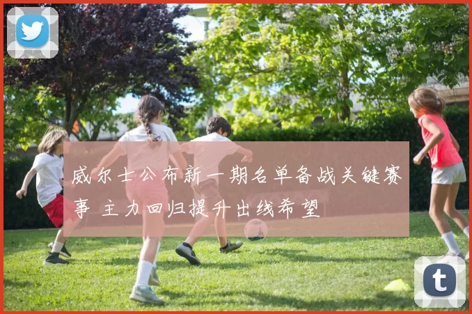 威尔士公布新一期名单备战关键赛事 主力回归提升出线希望